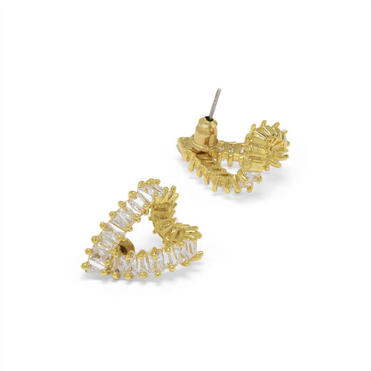 Crystal teardrop stud earrings